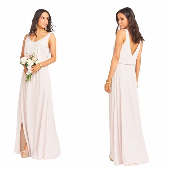 Show Me Your Mumu Kendall Maxi Dress Show Me The Ring Crisp‎ Bridesmaid Small - Picture 1 of 15